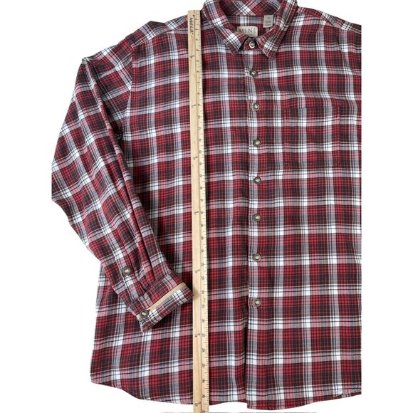 Mine Flannel Shirt Men's XXL Red Black White Plaid Long Sleeve Button Up Top - Picture 5 of 11
